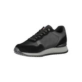 Tênis Napapijri Sleek Preto com Cadarço Contrastante